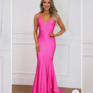 Hot pink prom dress!!! Never worn! Size M